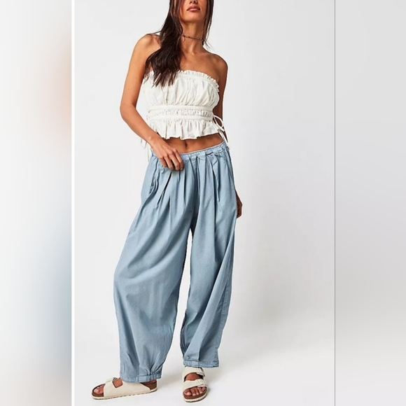 Free People Pants - NWT Free People To The Sky Parachute Pants ~ Stormy Weather ~ Large